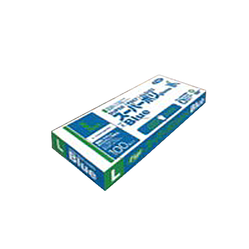 [L]手袋(ポリエチレン･エンボス･青/100枚)_画像02