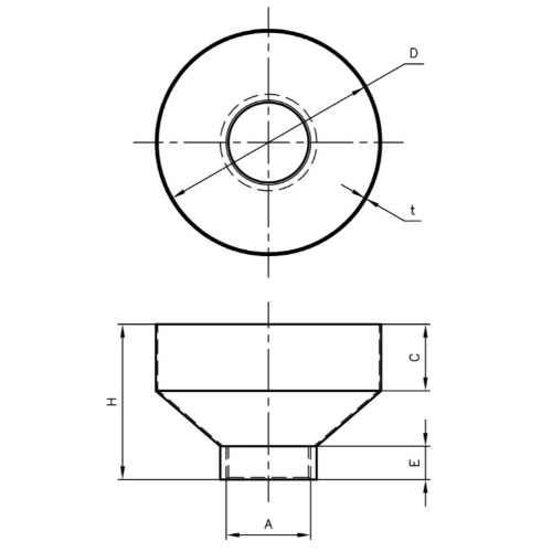 25Ax65A型ホッパー(内ねじ/電気亜鉛メッキ)_画像02