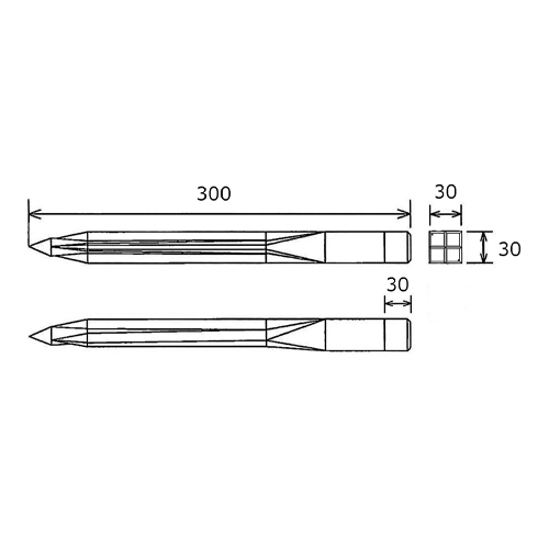 30x30x300mm境界杭(再生プラスチック)_画像03