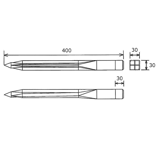 30x30x400mm境界杭(再生プラスチック)_画像03