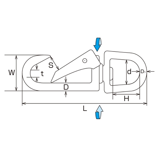 107mmスイベルスナップ(ステンレス製)_画像04