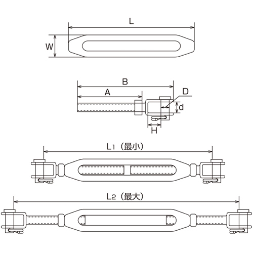 3/8in ターンバックル/フォーク&フォーク_画像04