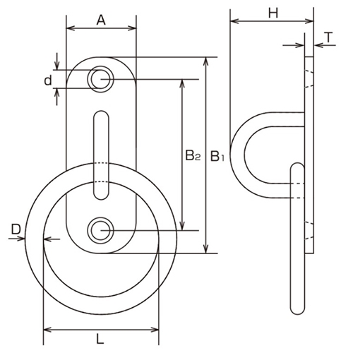 20x60mm/φ40mmパッドアイ丸カン(SUS製_画像02