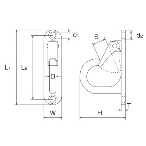 105x25x64mmラブフック(ステンレス製)_画像04
