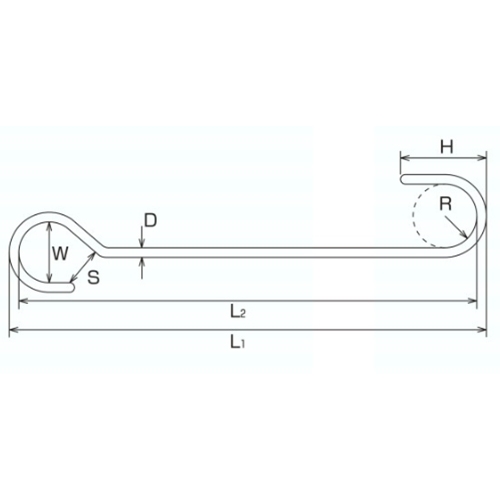 300x6.0mmS型ロングフック(ステンレス製)_画像03