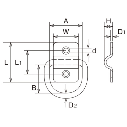 23x36mmD型ハンガー(ステンレス製)_画像03