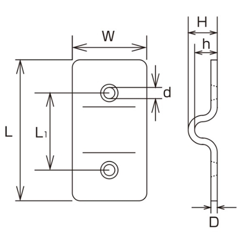 36x18mmハンガプレート(ステンレス製)_画像03