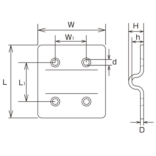 43x43mmハンガプレート(ステンレス製)_画像03