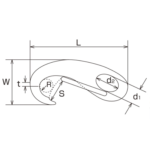 32mmスナップフック(ステンレス製)_画像04