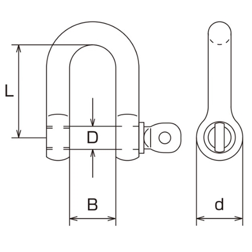 70kg/8mmシャックル(アルミ製/ブラウン)_画像03