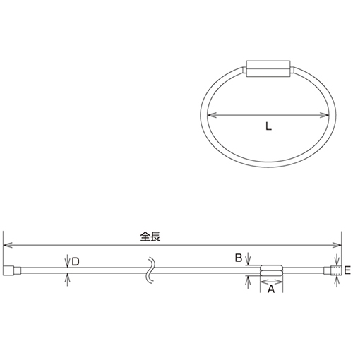 4.0x1000mmワイヤーキャッチ(ステンレス製)_画像04
