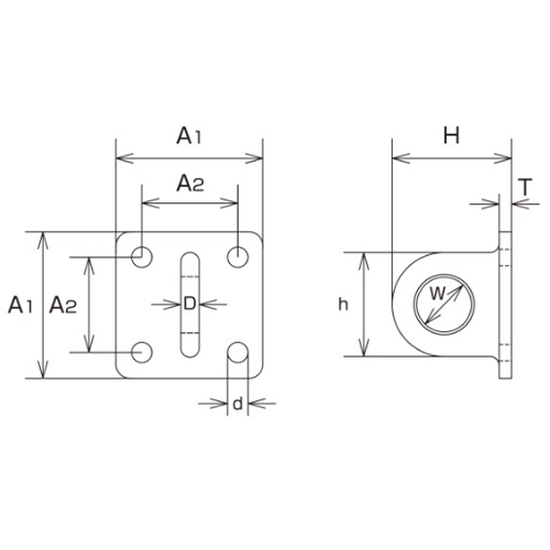 37x37mmT型アイプレート(SUS製/台座正方形)_画像03