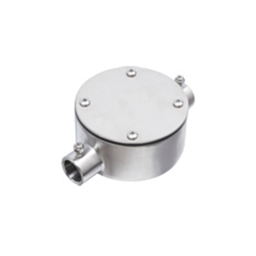 E19[SUS製]ねじ無し丸形露出ボックス(2方出_画像02