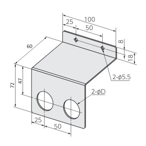 φ22.5mm[2穴]取付金具(ボタン･スイッチ用)_画像03