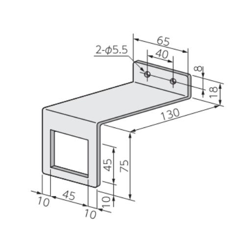 65x130x75mm取付金具(DIN48x48mm用)_画像02