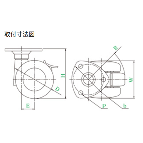 60mmキャスター(ツインホイール･ブレーキ付_画像04