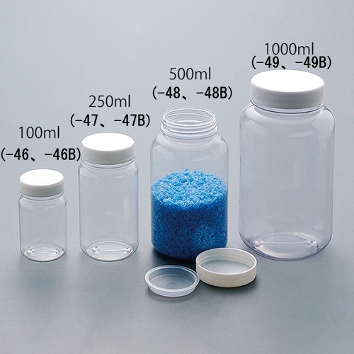 φ80x145mm/500ml広口ポリ容器(クリア/10個_画像02