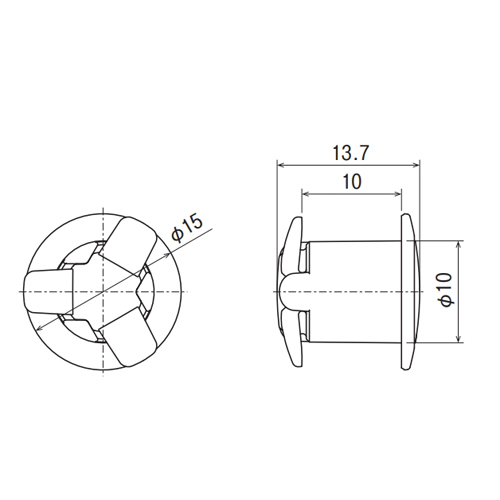 φ10.0/10ワンプッシュリベット(白/10個_画像04