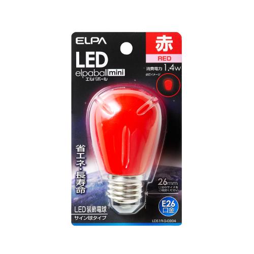 AC100V/1.4W/E26LEDサイン電球(赤)_画像02