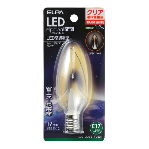 1.2W/E17LEDシャンデリア電球(クリア電球色_画像02