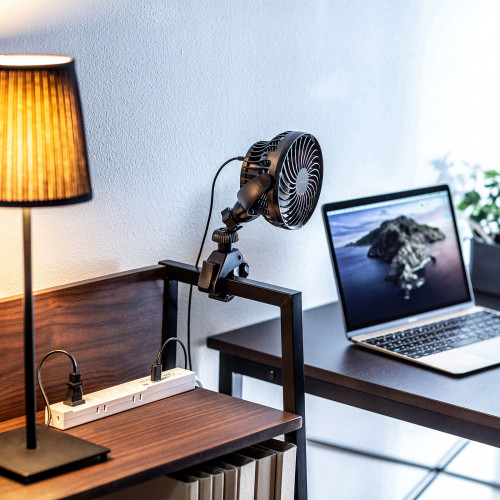 季節品)[充電式] 小型扇風機(クランプ式)_画像04