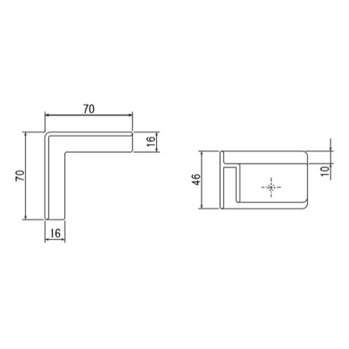 70x70mmプラダン用コーナー(SxS用/白/4個)_画像02