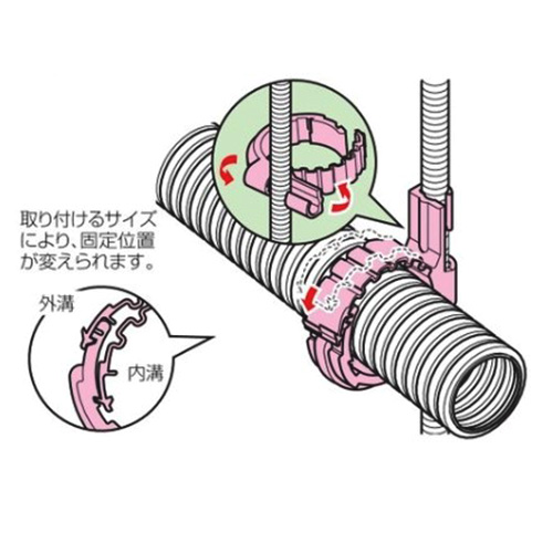φ45.5mm吊りポルト用ケーブルハンガー(5個_画像03