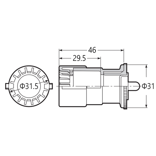φ16mmフレキ管用コネクター(省スペース型)_画像03