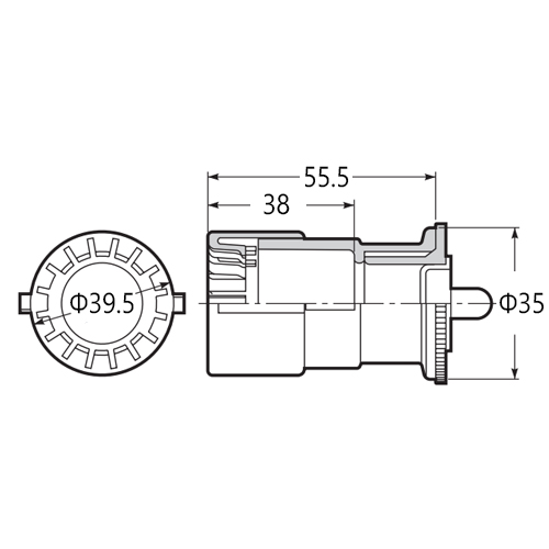 φ22mmフレキ管用コネクター(省スペース型)_画像03
