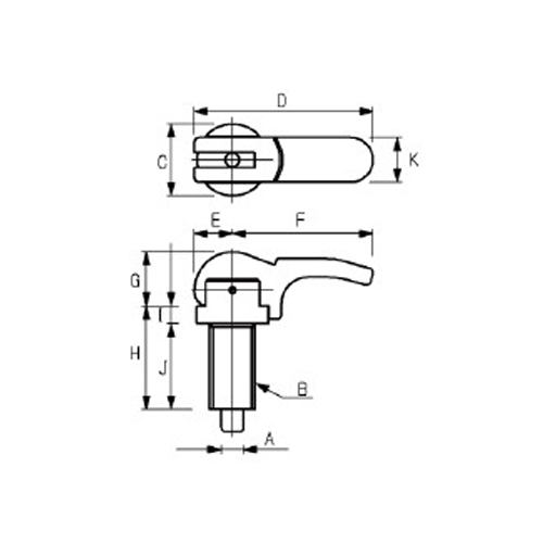 M10x5mmインデックスプランジャー(レバー式_画像04