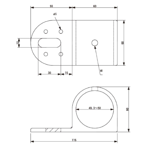 パイプジョイント(片締ポルト止金具/平面用_画像04