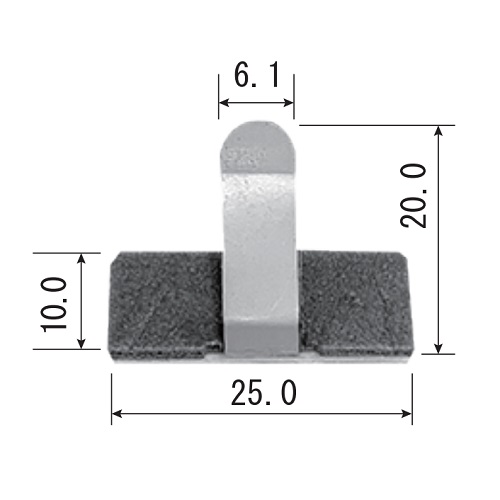 25.0x10.0x20.0ケーブルクリップ(粘着100個_画像03