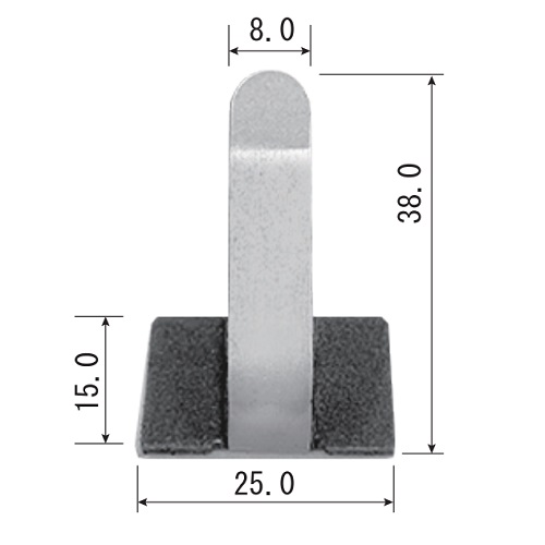 25.0x15.0x38.0ケーブルクリップ(粘着100個_画像03
