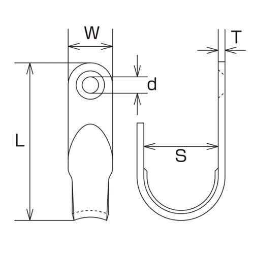 12x25mmフック(ステンレス製)_画像02