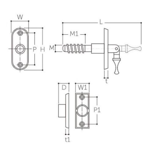 28-33mm/62mm中折ねじ締錠(木製)_画像03