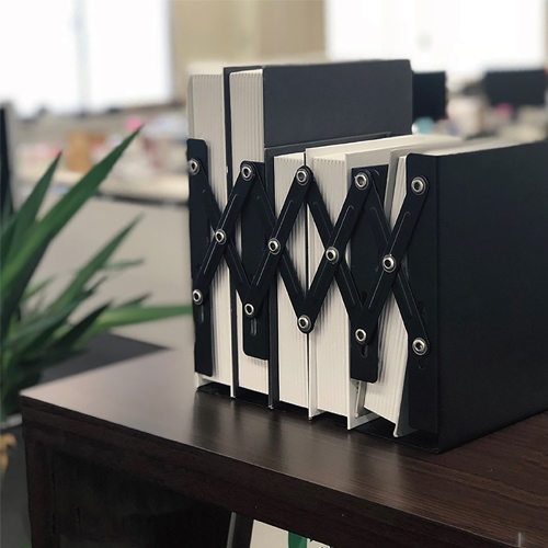 105～350x197x281伸縮式ブックエンド(白)_画像04