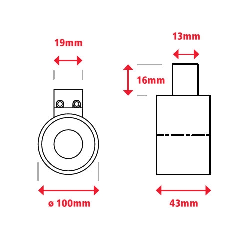 DC12V/φ100/3600N電磁マグネットホルダー_画像02