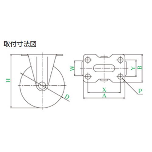 50mmキャスター(固定金具･エラストマー車輪_画像04