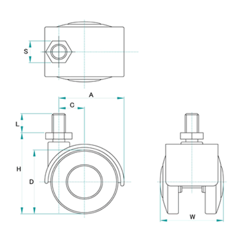 50キャスタ(ツインホイ-ル掃除機能M10xP1.5_画像04