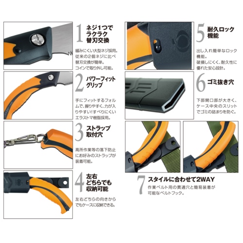 440mm/270mm剪定鋸(替刃式･サヤ付)_画像02