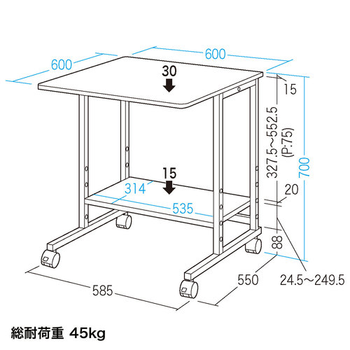600x600x700mmパソコンデスク_画像04