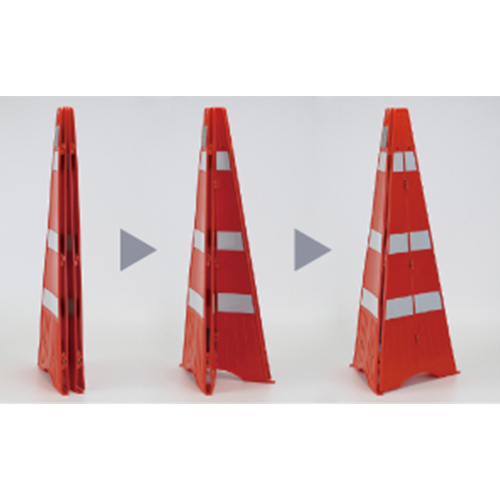 270x660折畳式コーン(虎テープ/ウエイト付)_画像02