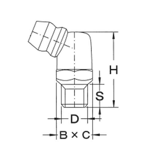 M6x0.75グリースニップル(67.5度/5個)_画像02