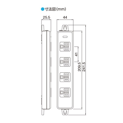AC125V/15Ax3mタップ(4口･ハーネスプラグ)_画像04