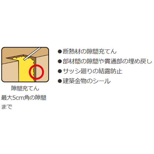 515ml発泡ウレタンフォーム(一液性/薄茶色)_画像03