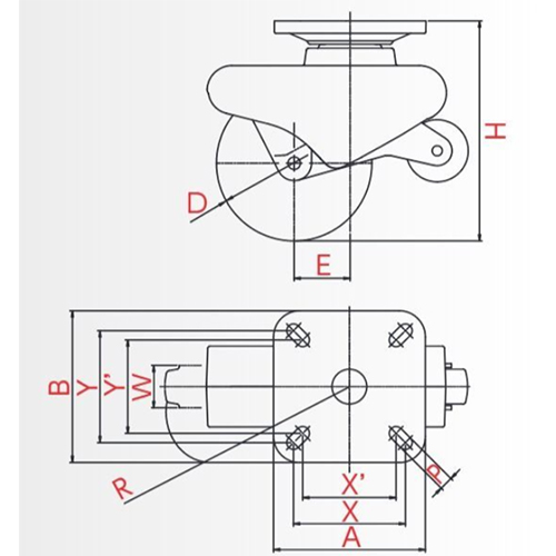 125段差乗越えキャスター2個(ベース108x108_画像04