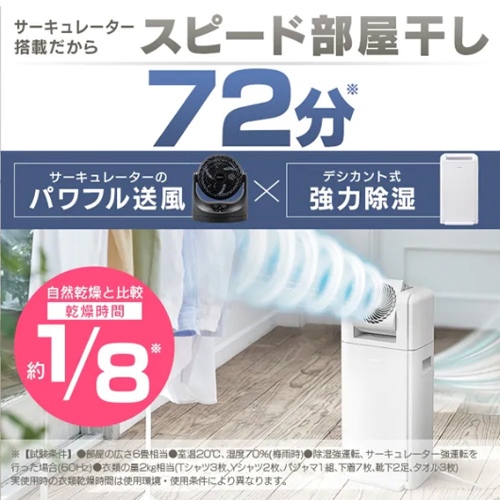 720W衣類乾燥除湿機(サーキュレーター付)_画像04