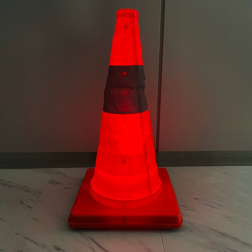 250x250x450mmカラーコーン(LED付/伸縮式)_画像03