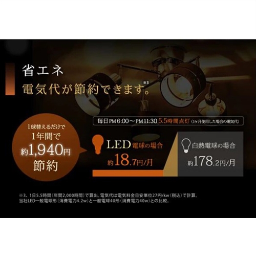 AC100V/3.5W/E26電球/LED(電球色)_画像03