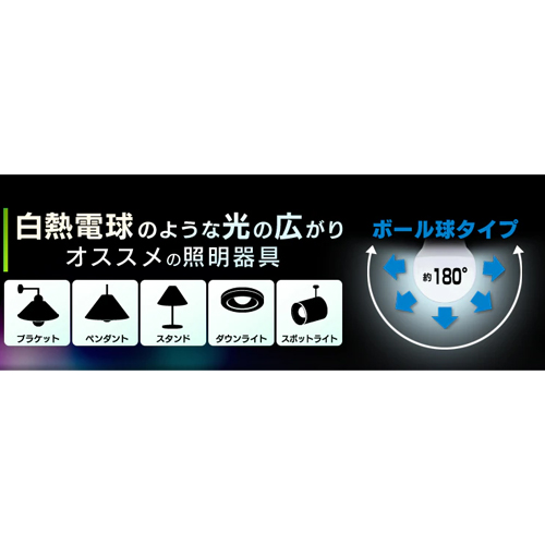 AC100V/13.5W/E26電球/LED(ボール･電球色)_画像03